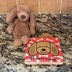 Jelly cat mini dog and book